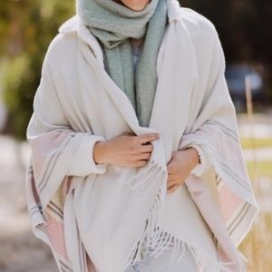 SIIZU Winter Poncho Wrap